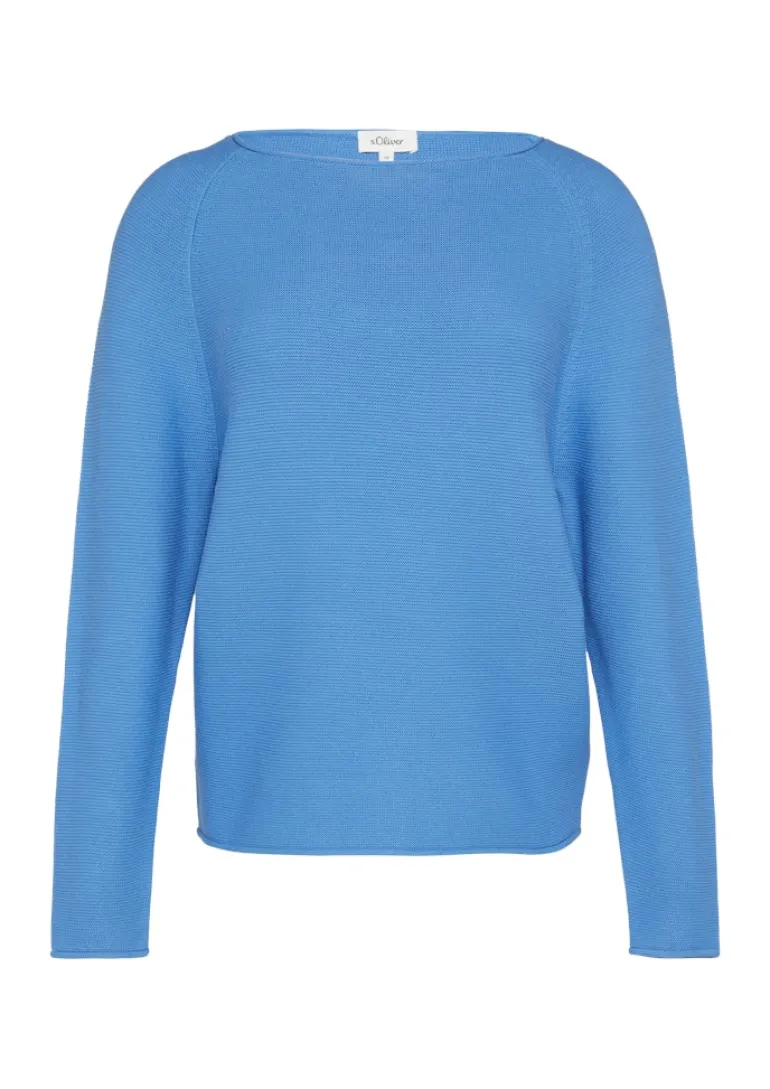 Strickpullover blau2