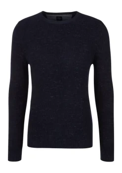 Strick-Pullover blau