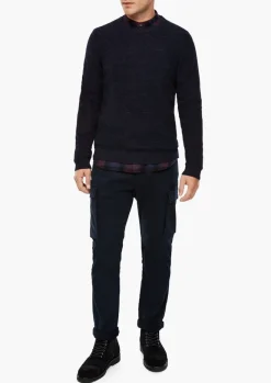 Strick-Pullover blau