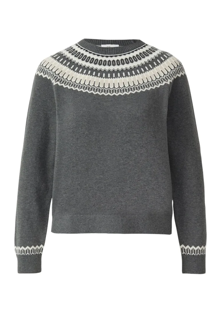 Strickpullover grau