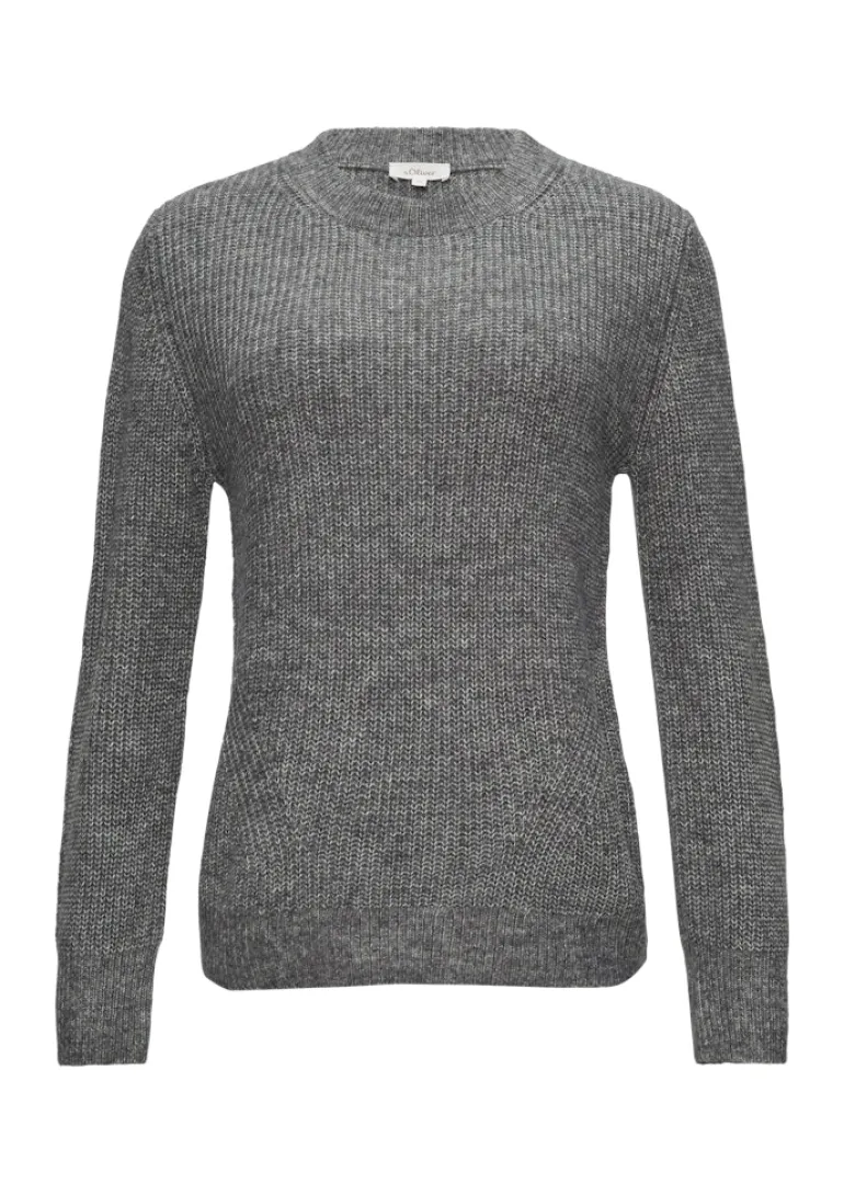 Strickpullover grau