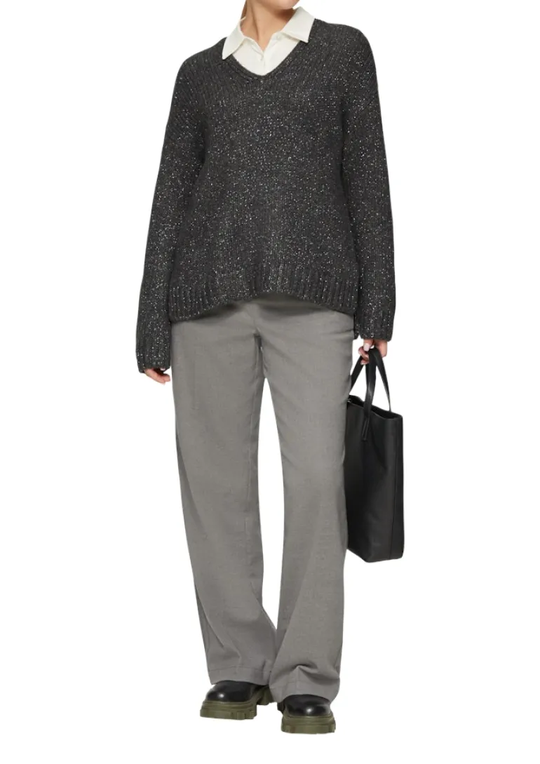 Strickpullover grau