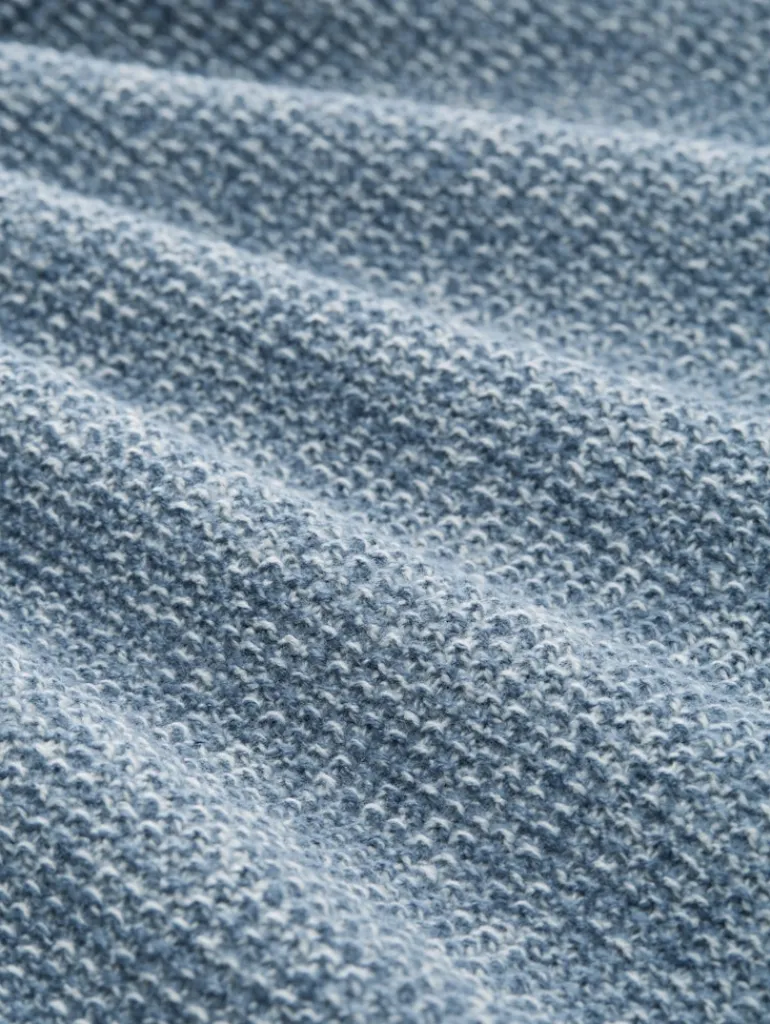Strickpullover in Melange-Optik denim blue white mouline