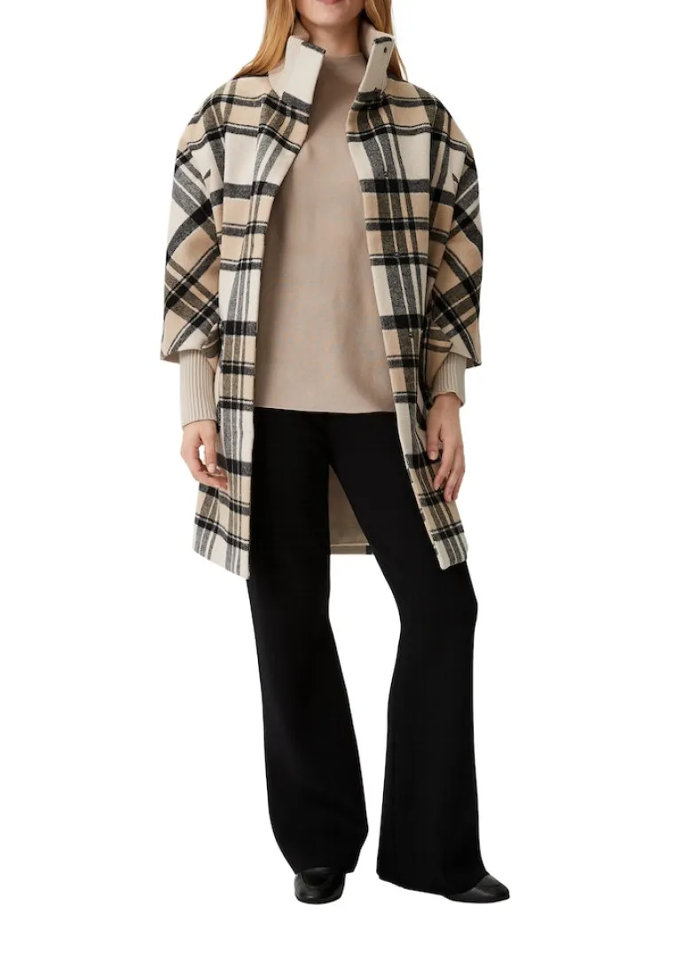 Strickpullover mit Inserts beige