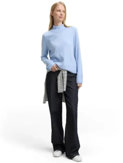 Strickpullover mit Kaschmir-Anteil light fjord blue melange