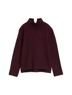 Strickpullover mit Kaschmir-Anteil dark red mélange
