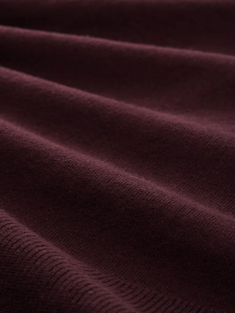 Strickpullover mit Kaschmir-Anteil dark red mélange