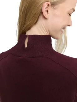 Strickpullover mit Kaschmir-Anteil dark red mélange