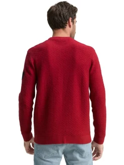 Strickpullover mit Rundhalsausschnitt coach red