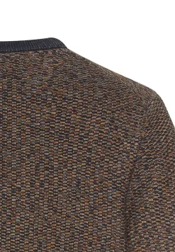 Strickpullover mit Rundhalskragen burned yellow