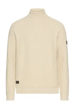 Strickpullover mit Stehkragen oatmeal