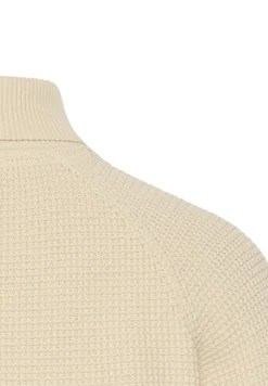 Strickpullover mit Stehkragen oatmeal