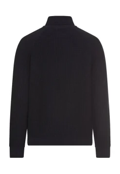 Strickpullover mit Stehkragen dark navy