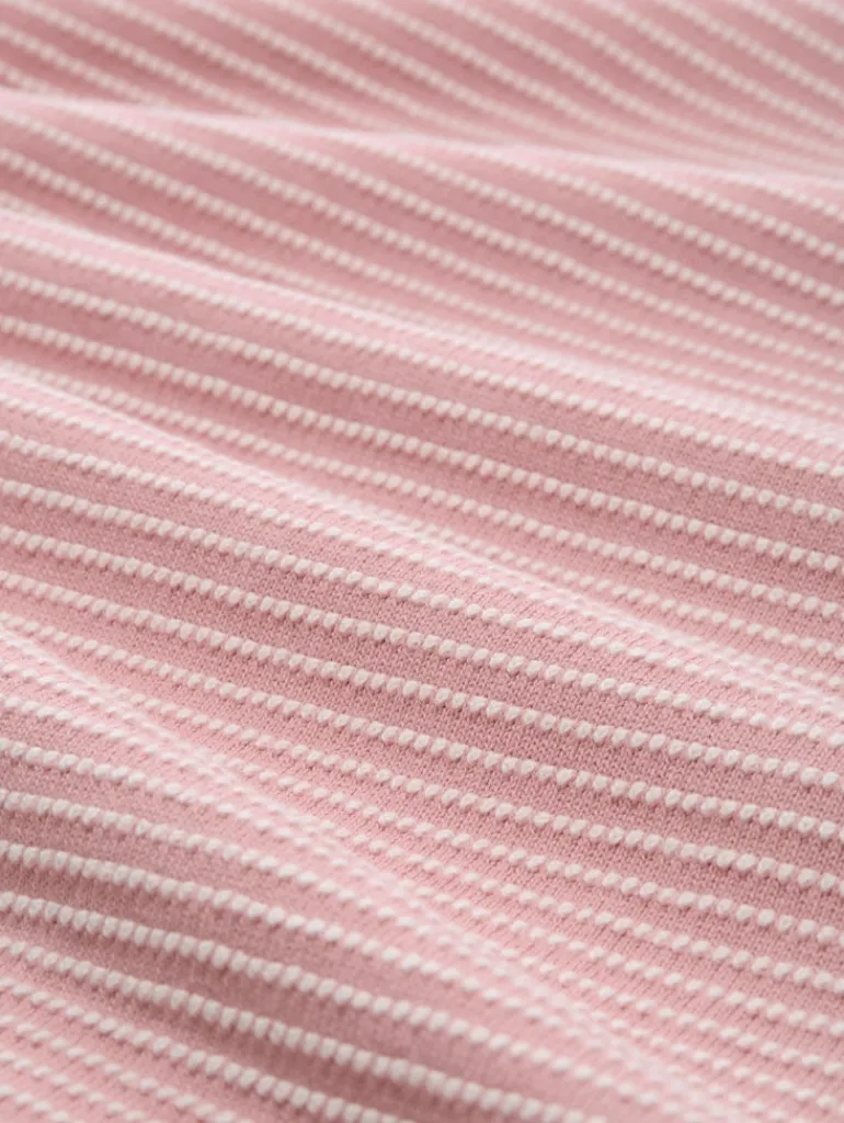 Strickpullover mit U-Boot-Ausschnitt rose bubble knit stripe