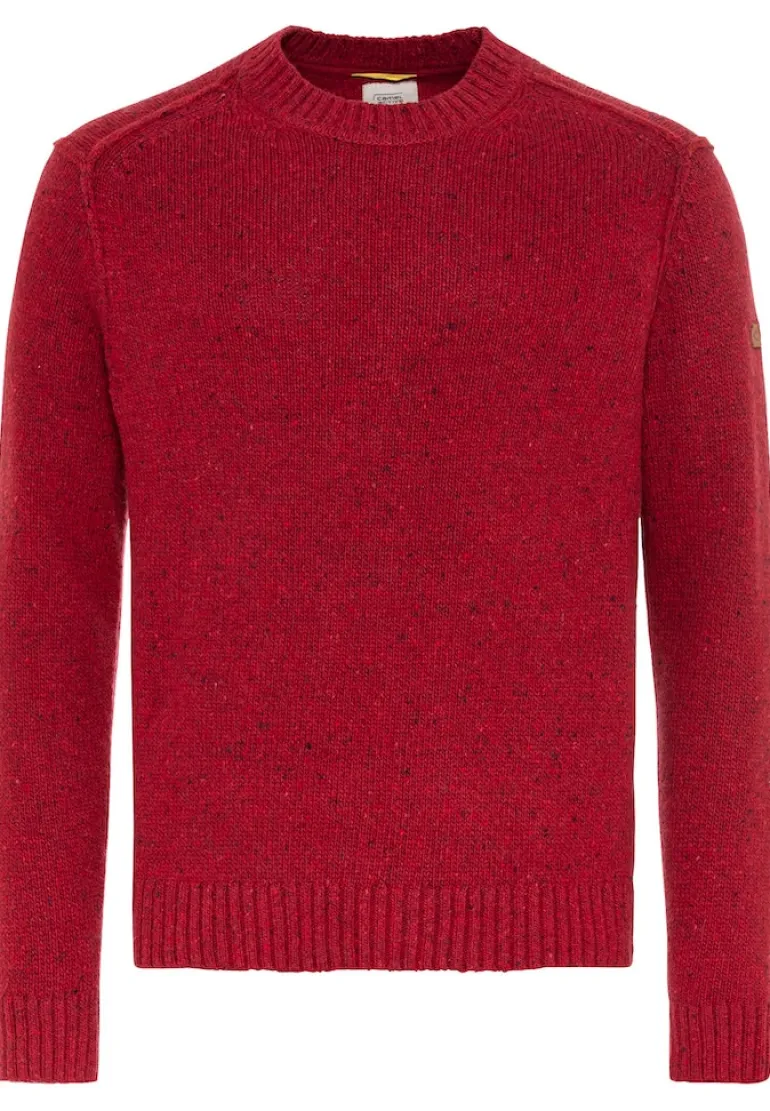 Strickpullover mit zertifizierter Merinowolle amber red