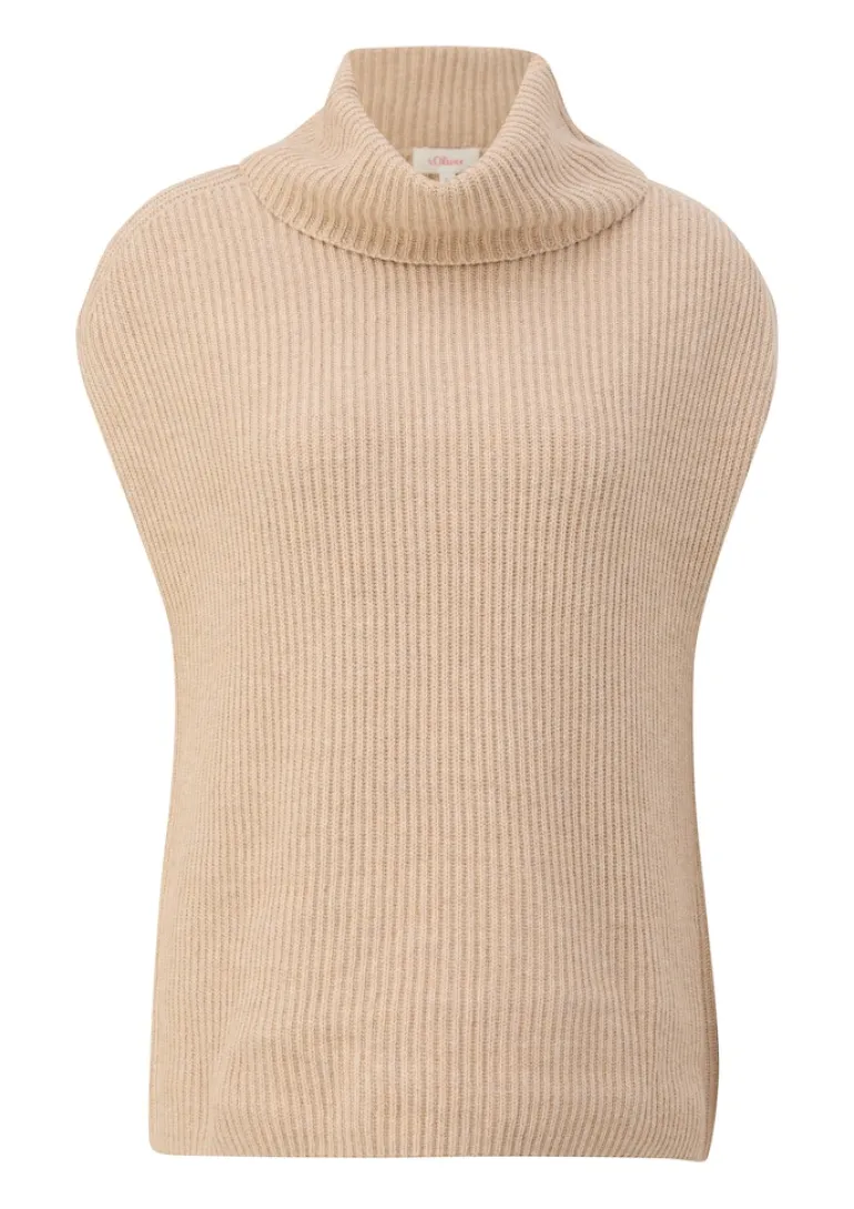 Strickpullunder beige