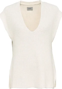 Strick-Pullunder mit V-Ausschnitt creme