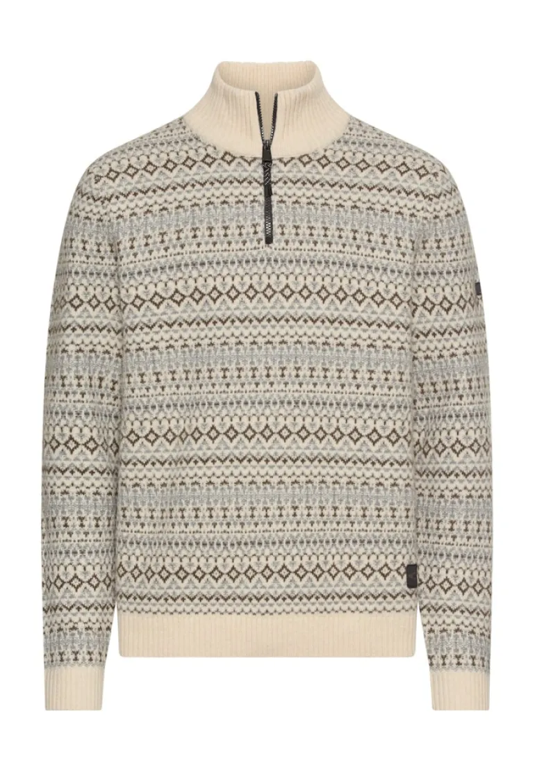 Strick-Troyer aus reiner Lammwolle oatmeal