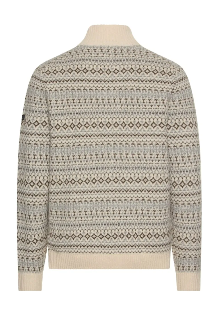 Strick-Troyer aus reiner Lammwolle oatmeal