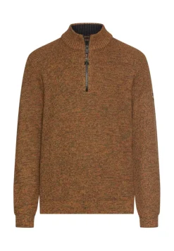 Strick-Troyer mit melierter Struktur cinnamon