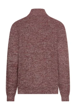 Strick-Troyer mit melierter Struktur amber red