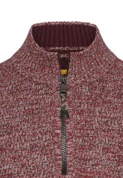 Strick-Troyer mit melierter Struktur amber red