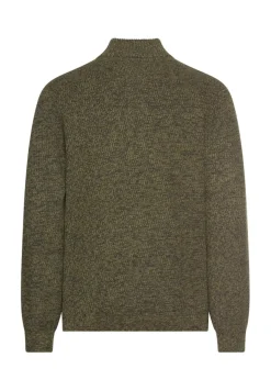 Strick-Troyer mit melierter Struktur forest green