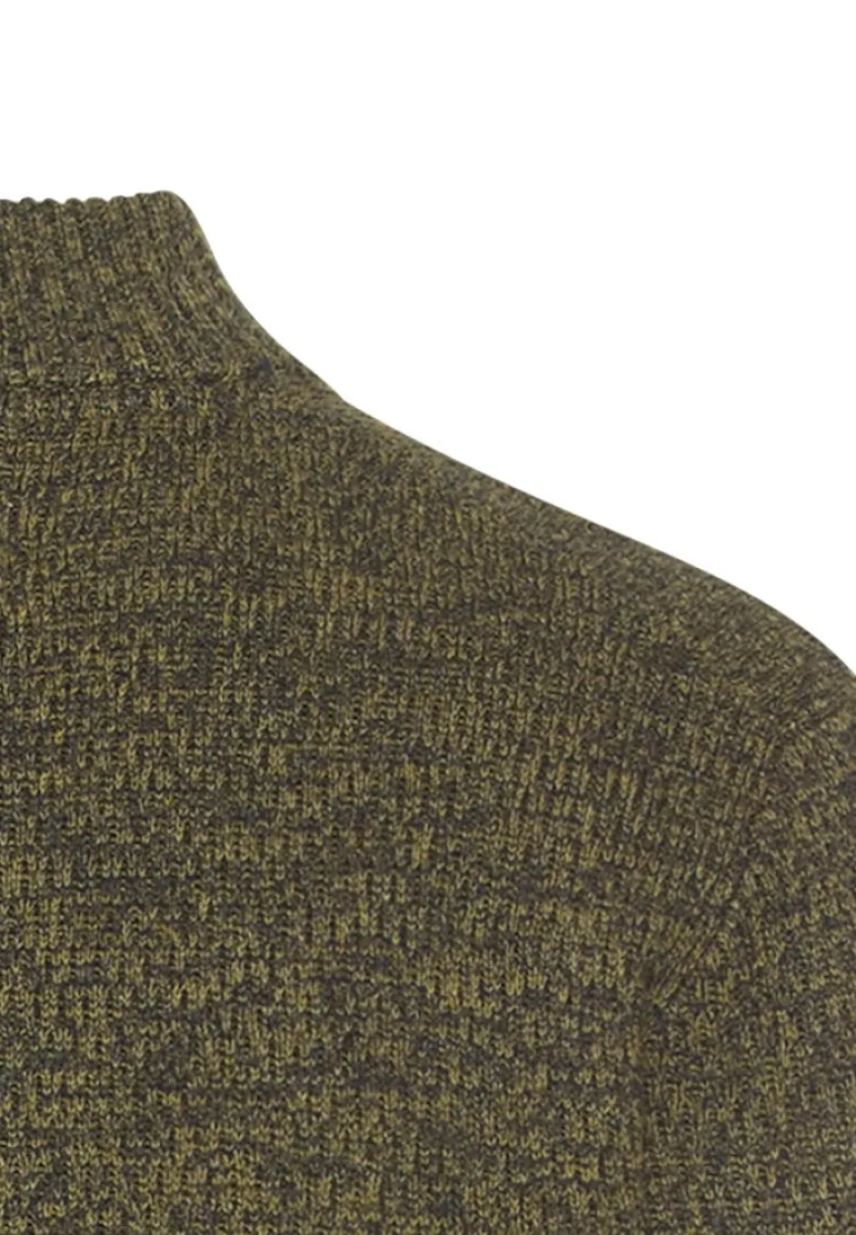 Strick-Troyer mit melierter Struktur forest green