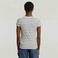 Stripe eyben slim v t 2.0 wmn milk-dk black double stripe