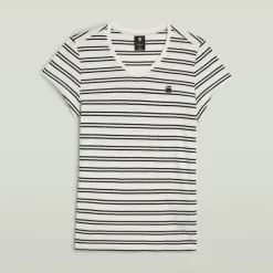 Stripe eyben slim v t 2.0 wmn milk-dk black double stripe