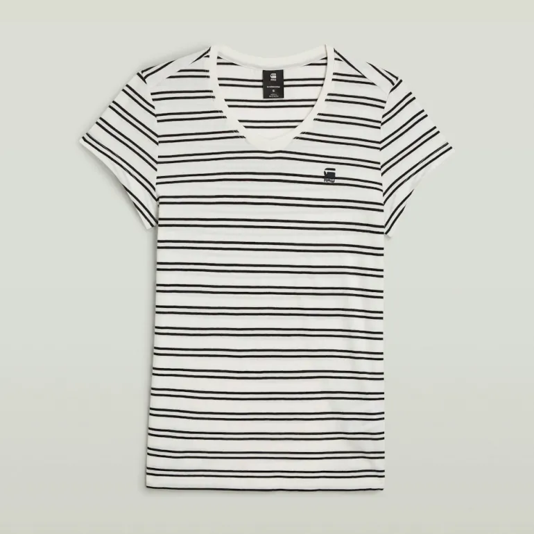 Stripe eyben slim v t 2.0 wmn milk-dk black double stripe