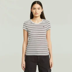 Stripe eyben slim v t 2.0 wmn milk-maroon double stripe