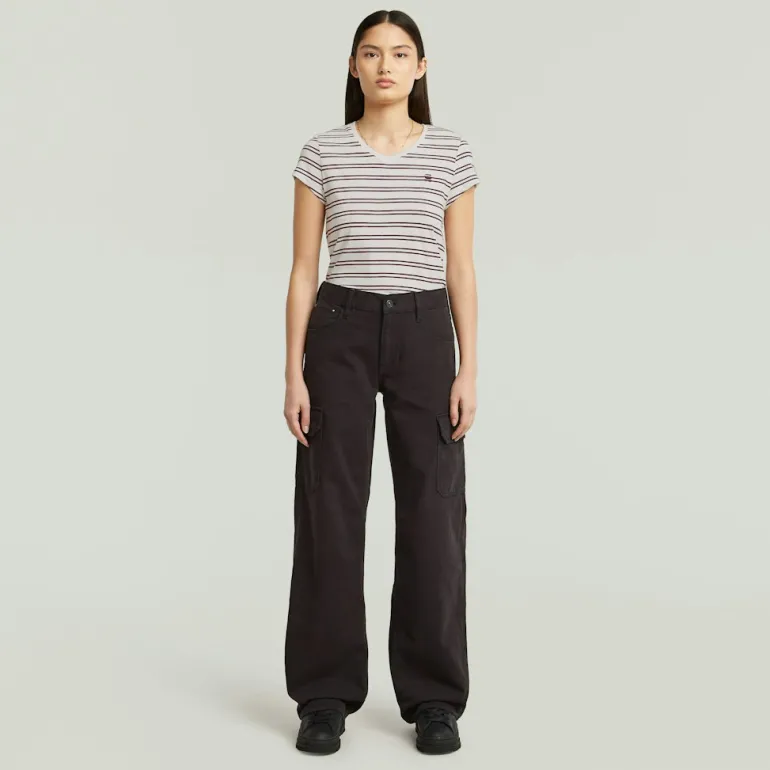 Stripe eyben slim v t 2.0 wmn milk-maroon double stripe