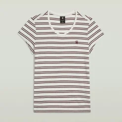 Stripe eyben slim v t 2.0 wmn milk-maroon double stripe