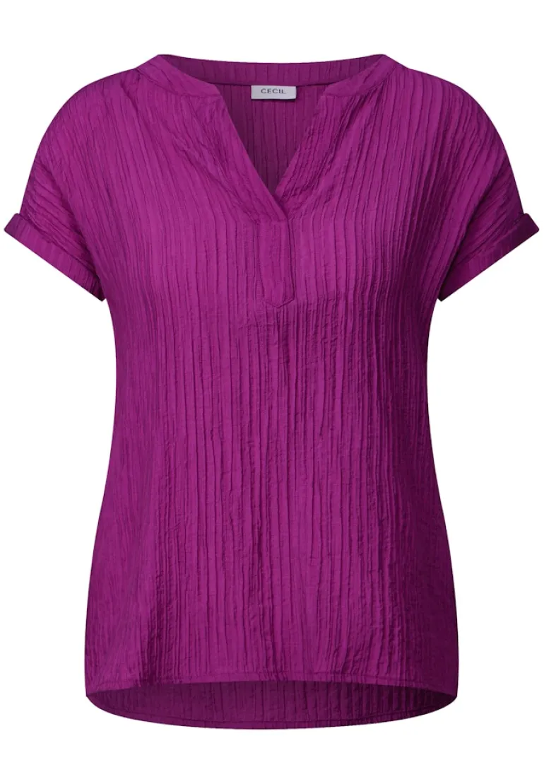 Strukturbluse anemone pink