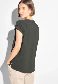 Struktur Blusenshirt cool khaki