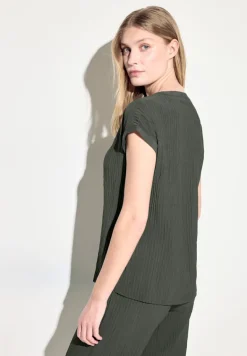 Struktur Blusenshirt cool khaki