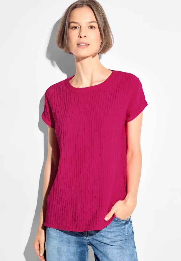 Struktur Blusenshirt pink sorbet