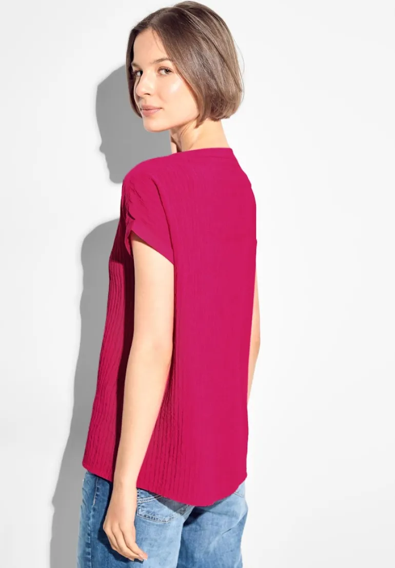 Struktur Blusenshirt pink sorbet