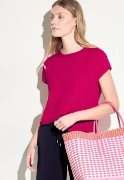 Struktur Blusenshirt pink sorbet