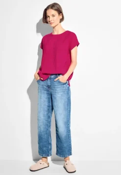 Struktur Blusenshirt pink sorbet