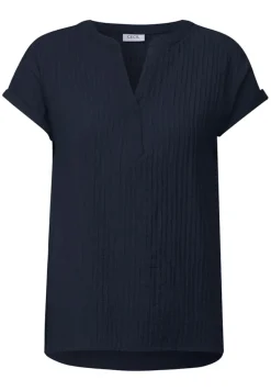 Strukturbluse universal blue