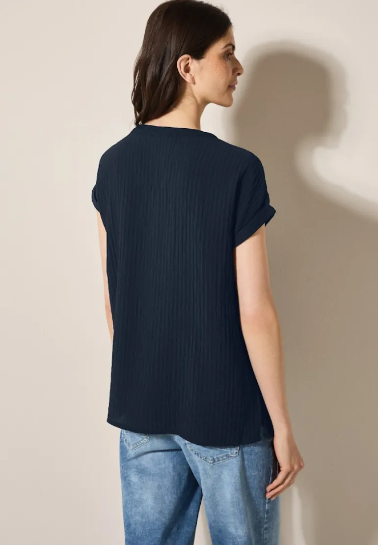 Strukturbluse universal blue