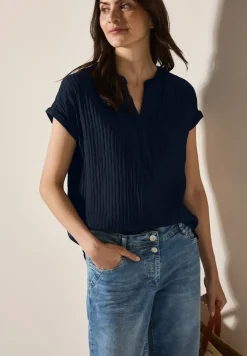 Strukturbluse universal blue