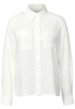 Strukturbluse vanilla white