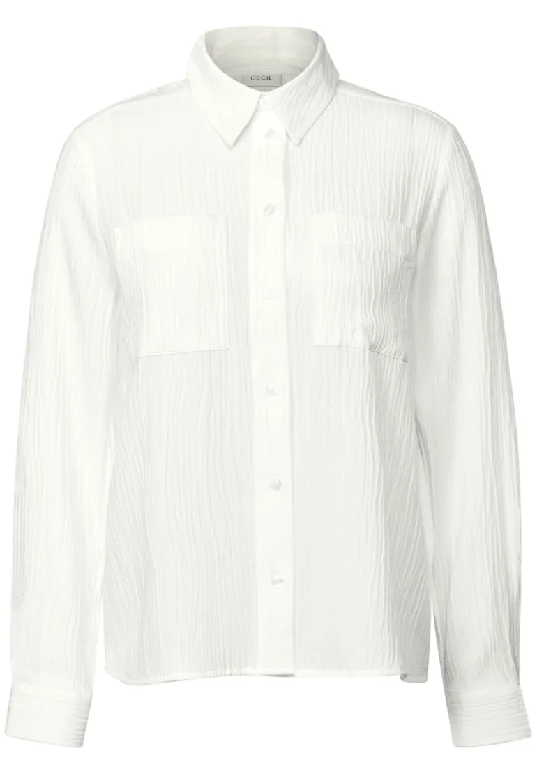 Strukturbluse vanilla white