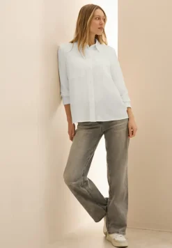 Strukturbluse vanilla white