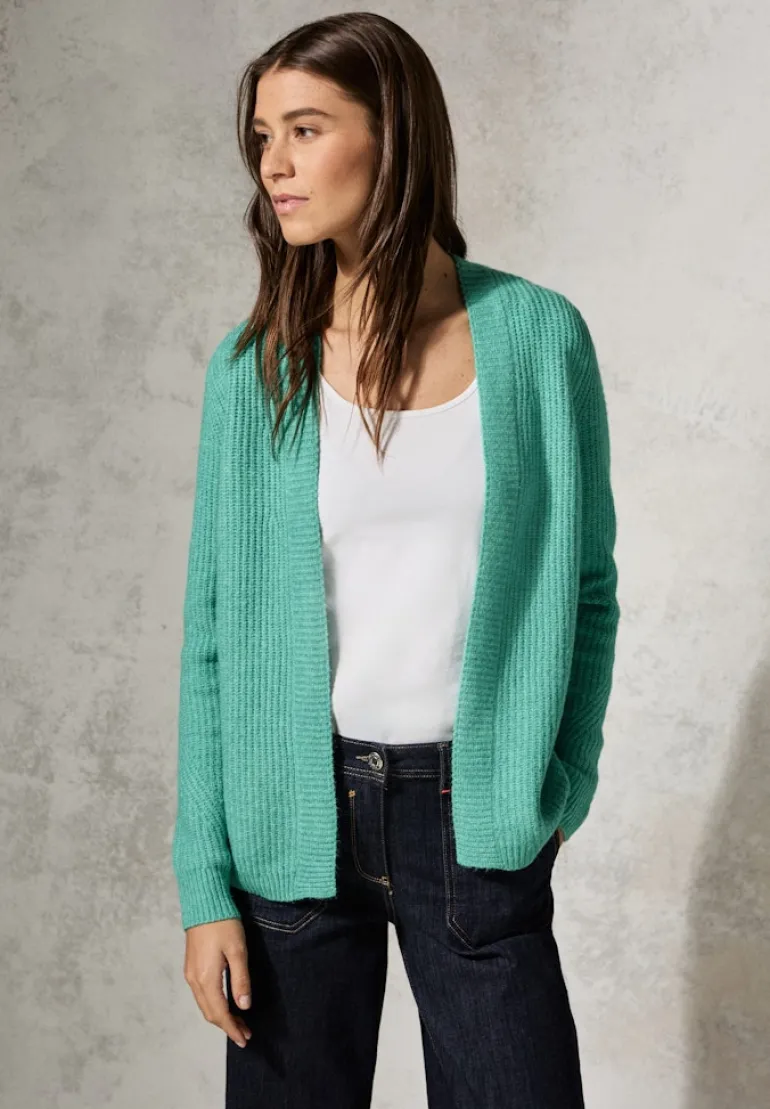 Struktur-Cardigan aventurine green melange