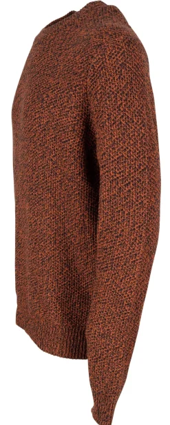 Strukturierter Pullover orange