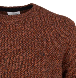 Strukturierter Pullover orange